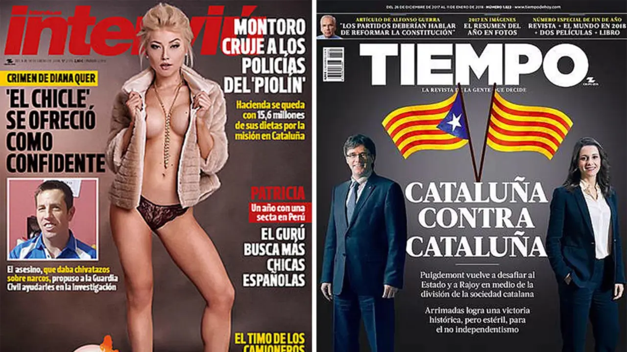 Ultimas portadas de las revistas Interviú y Tiempo. / Mundiario