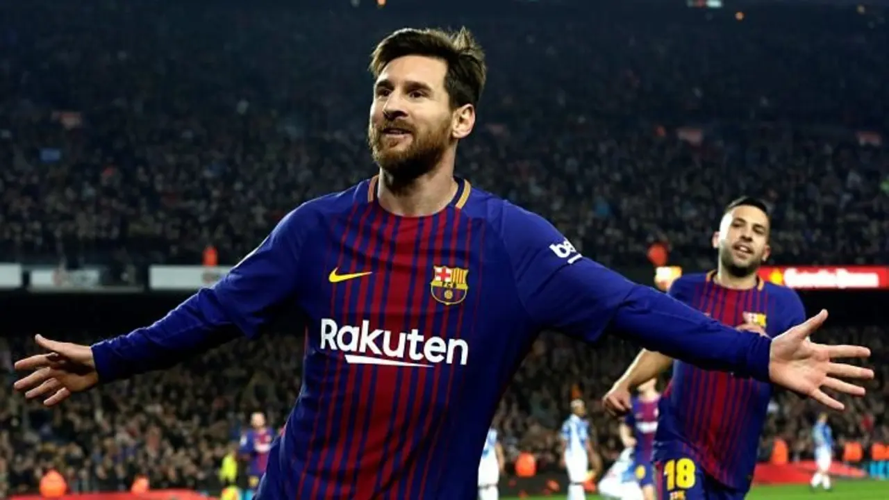Celebraci&oacute;n de Messi con su gol