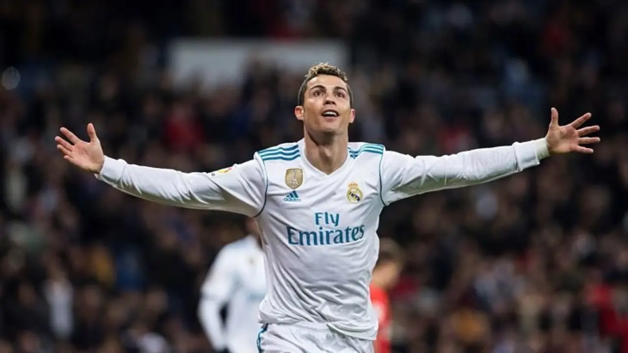 Cristiano celebrando uno de sus tres goles.
