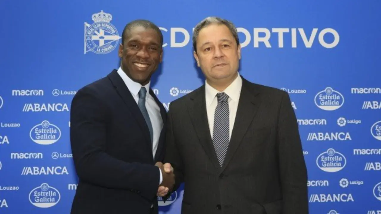 Clarence Seedorf y Tino Fern&aacute;ndez. / RCD