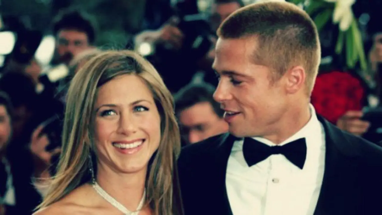 Jennifer Aniston, actriz y Brad Pitt, actor. Revista Caras