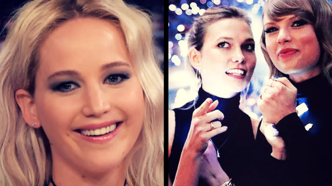Jennifer Lawrence, actriz; Karlie Kloss, modelo; y Taylor Swift, cantante. Pinterest y Vogue.