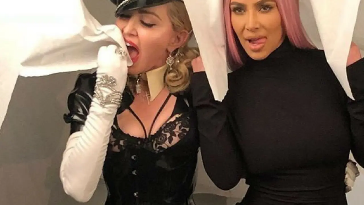 Madonna y Kim Kardashian. /  Twitter