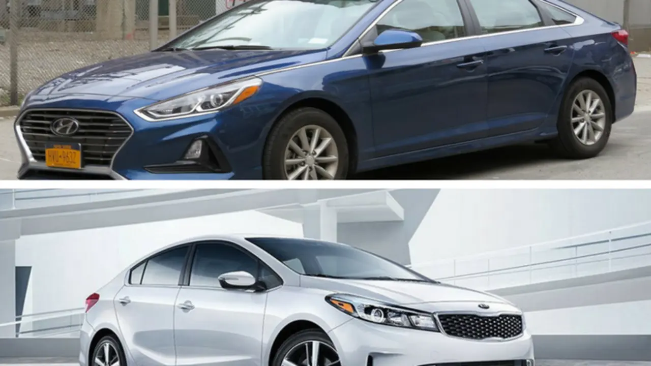 Modelos Hyundai Sonata y Kia Forte