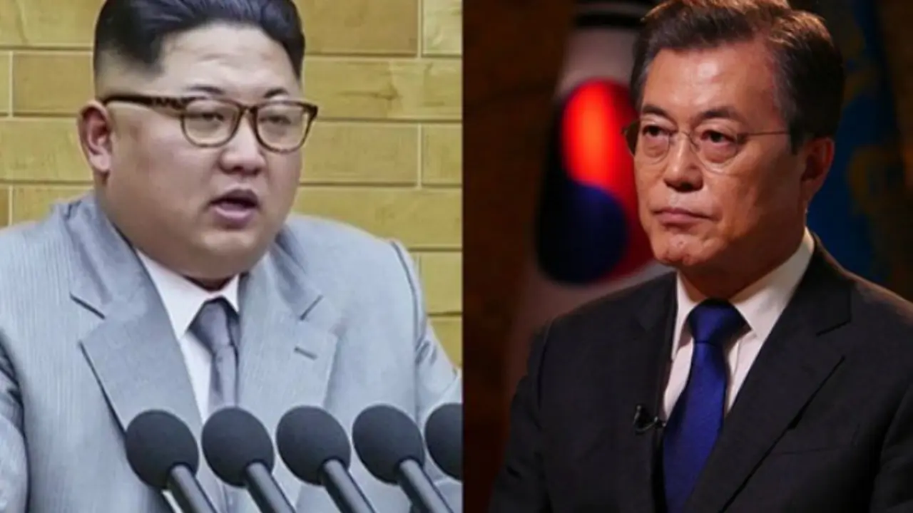 Kim Jong Un, lider de Corea del Norte; Moon Jae In, l&iacute;der de Corea del Sur. CNN