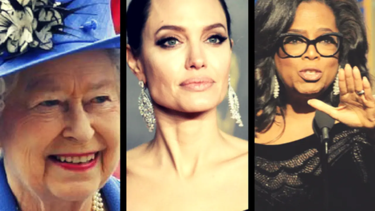 Isabel II, Angelina Jolie y Oprah Winfrey.