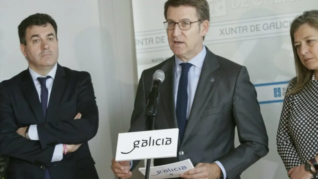 Feij&oacute;o durante a presentaci&oacute;n do proxecto. / Xunta de Galicia