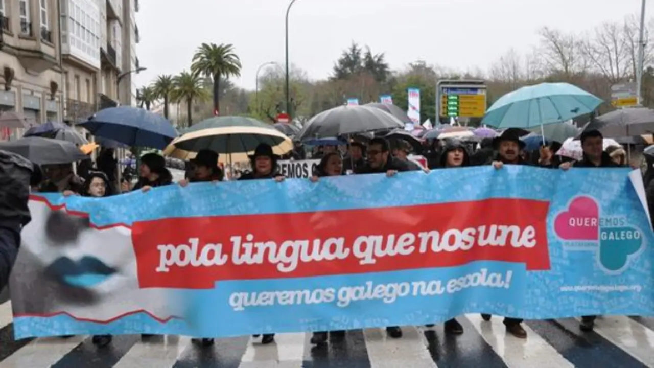 Manifestaci&oacute;n de Queremos Galego. / BNG