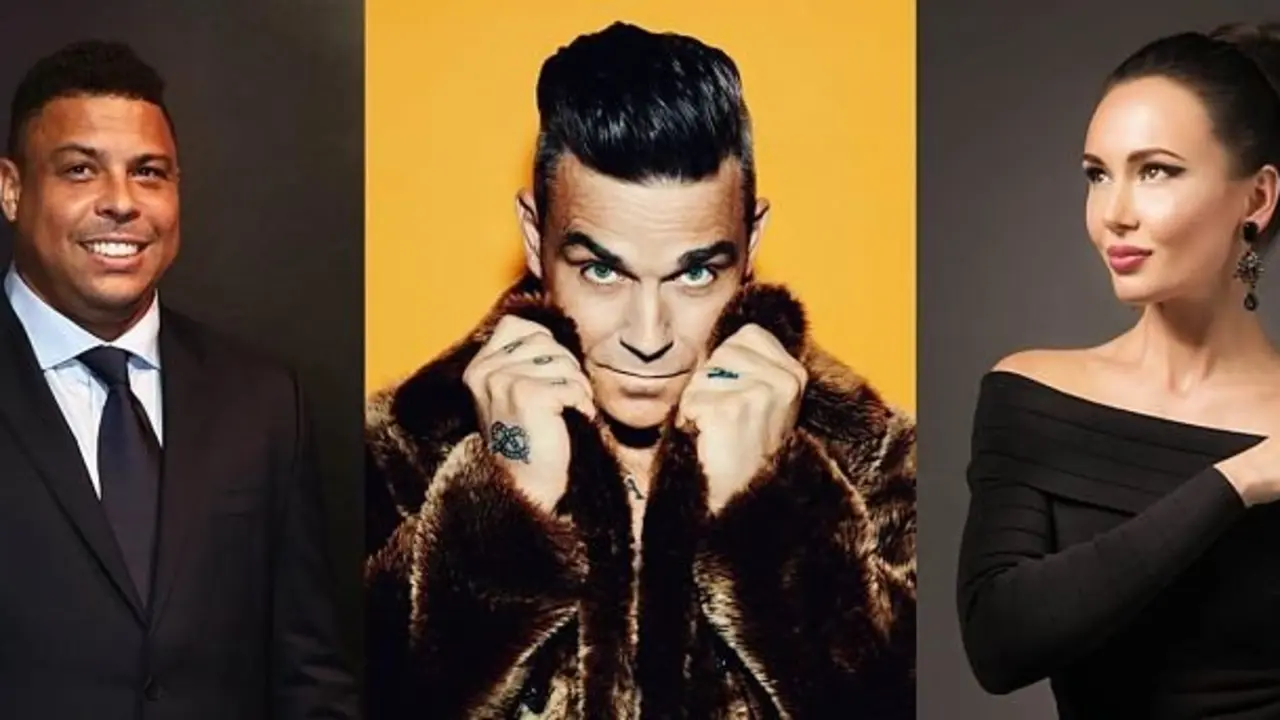Ronaldo junto a Robbie Williams y Aida_opt
