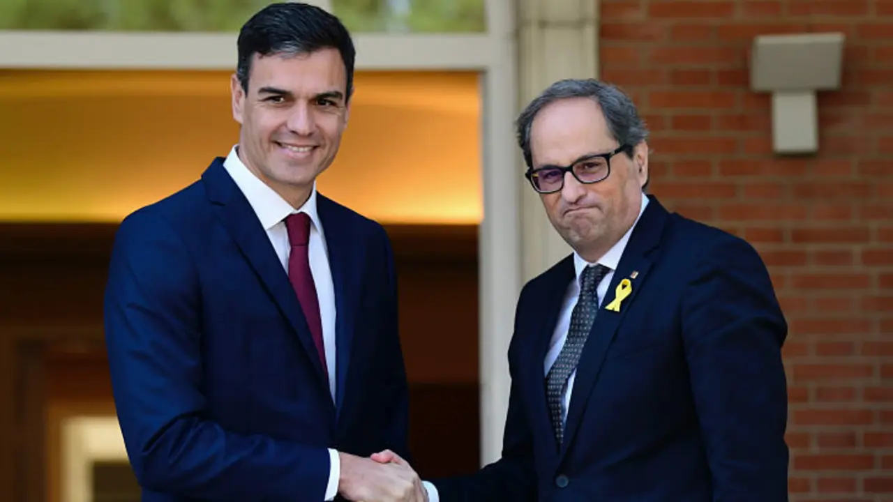 Pedro S&aacute;nchez y Quim Torra. / Mundiario