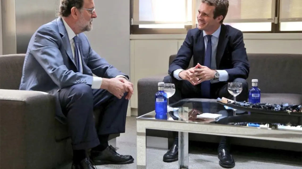 Mariano Rajoy y Pablo Casado. / @pablocasado_