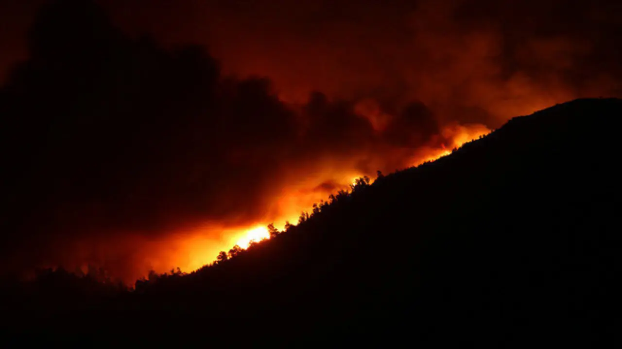 Incendio en el Monte Galleiro, en Pazos de Borbén, en 2017. / Contando Estrelas