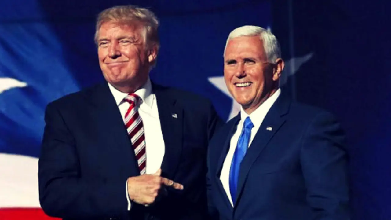 Donald Trump, presidente de EE UU; y Mike Pence, vicepresidente de EE UU. RR SS.