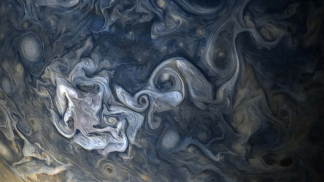 Imagen de J&uacute;piter captada por la sonda Juno. / NASA