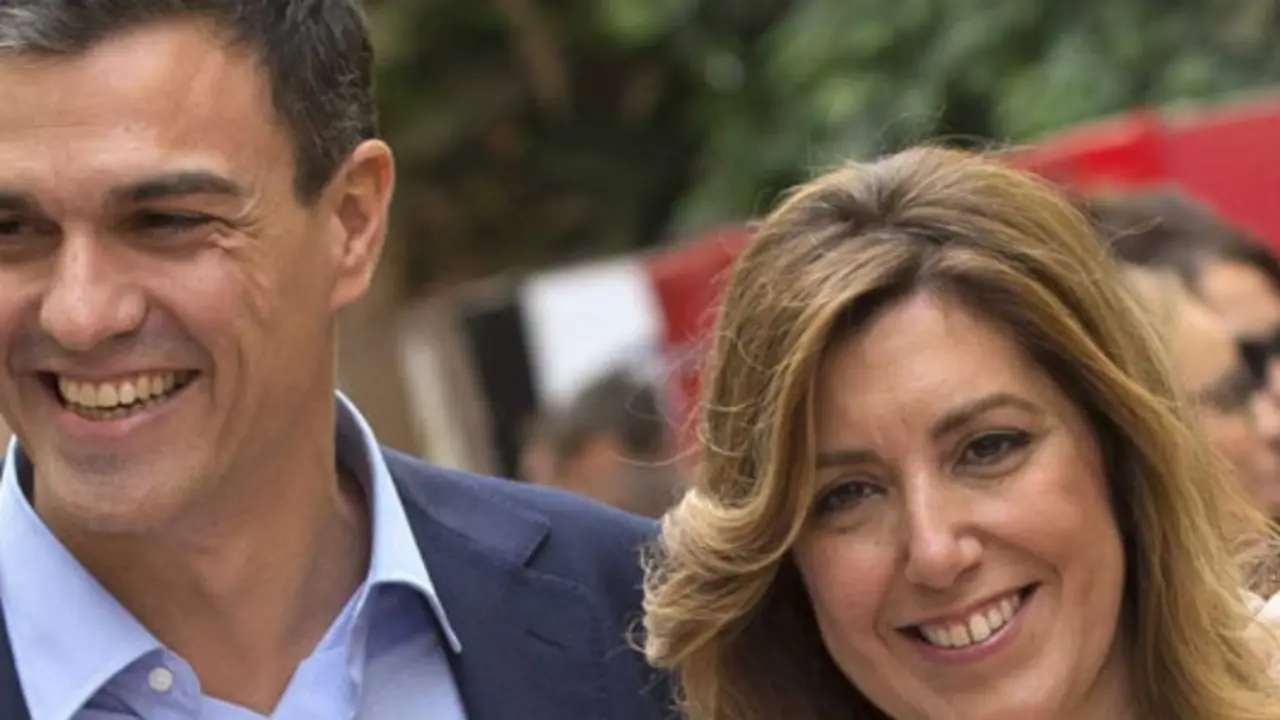 Pedro S&aacute;nchez, presidente del Gobierno de Espa&ntilde;a, y Susana D&iacute;az, presidenta de la Junta de Andaluc&iacute;a. / RRSS.
