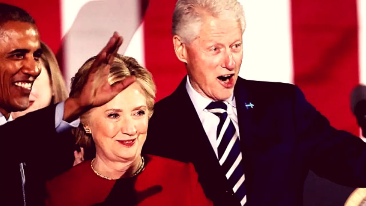Barack Obama, expresidente de EE UU, Hillary Clinto, excandidata presidencial; y Bill Clinton, expresidente de EE UU. RR SS.