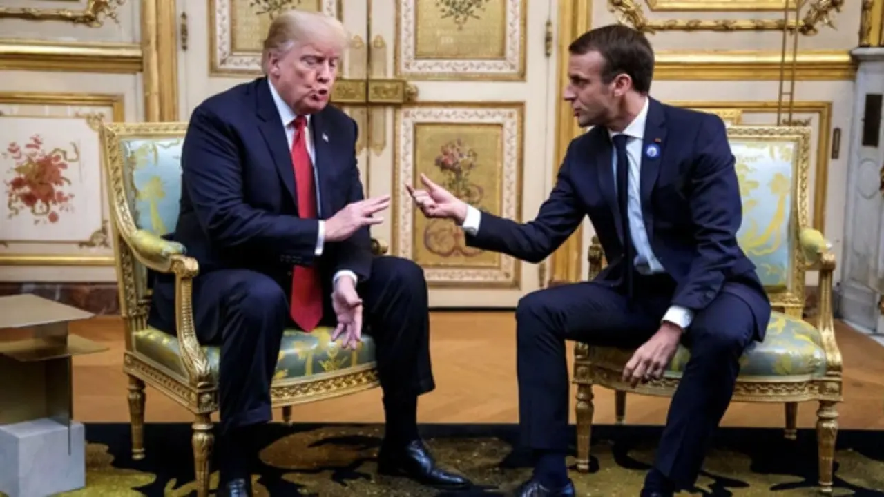 Donald Trump y Emmanuel Macron, presidentes de Estados Unidos y Francia, respectivamente. / Infobae.