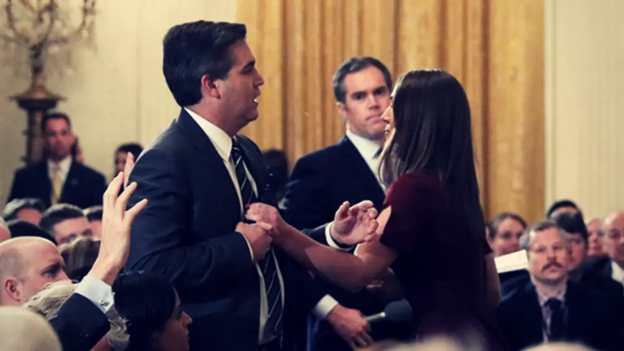 Jim Acosta antes de ser expulsado. RR SS.