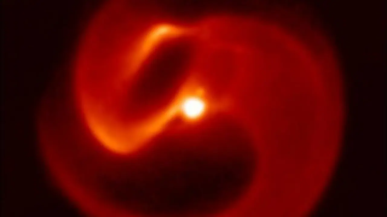 Sistema estelar con forma de espiral. / Universidad de Sydney / Observatorio Europeo del Sureste.