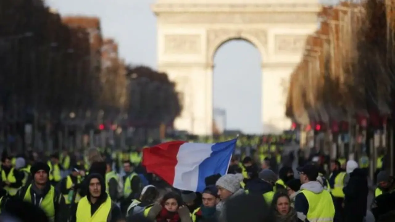 Protesta de los chalecos amarillos en Par&iacute;s. / Infobae.