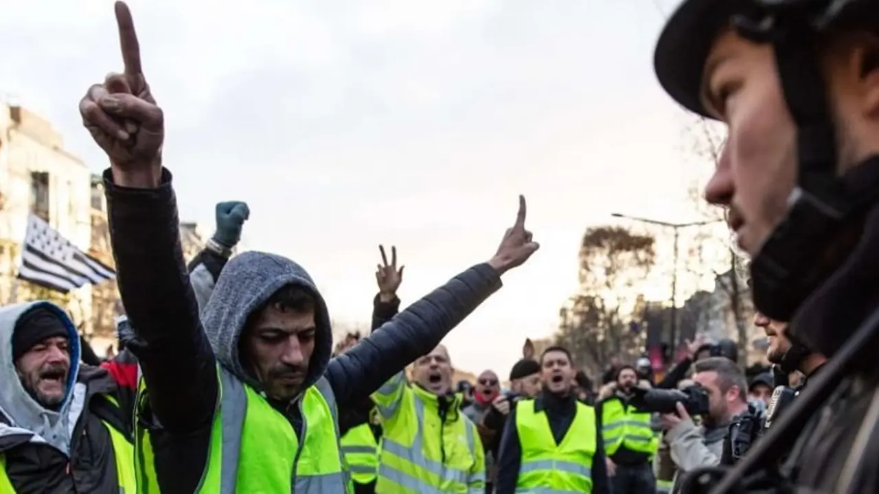 Protesta de los chalecos amarillos. / Twitter