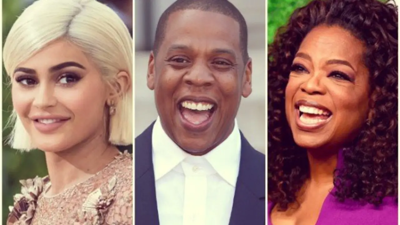 Kylie Jenner, empresaria; Jay Z, rapero; Oprah Winfrey, presentadora. RR SS