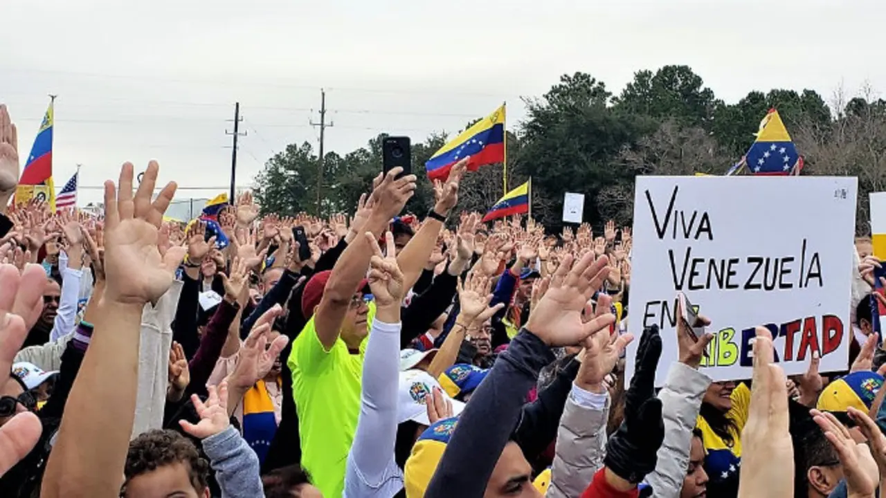 Marcha venezolana en Houston. / RRSS.