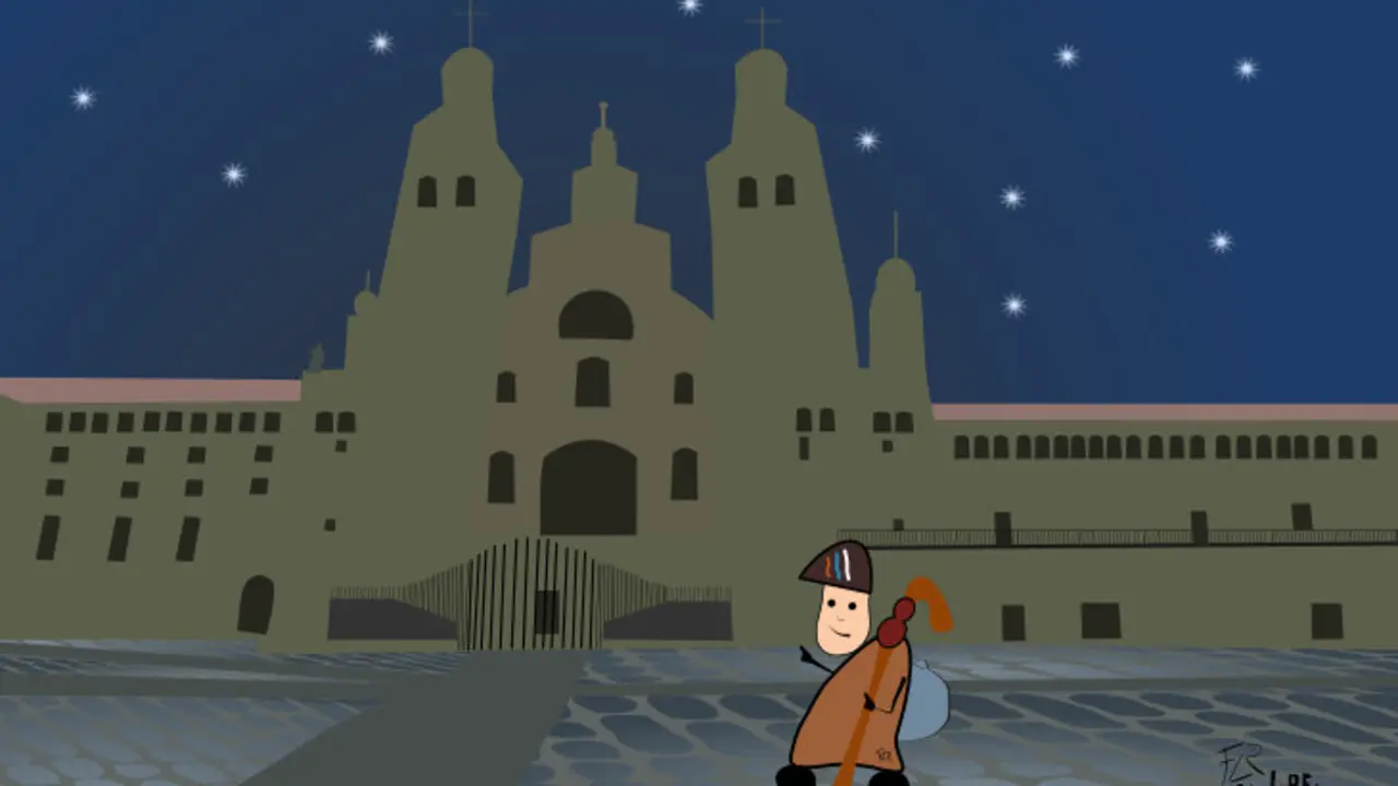 Peregrino en la plaza del Obradoiro. / FrAn LaREo para Mundiario