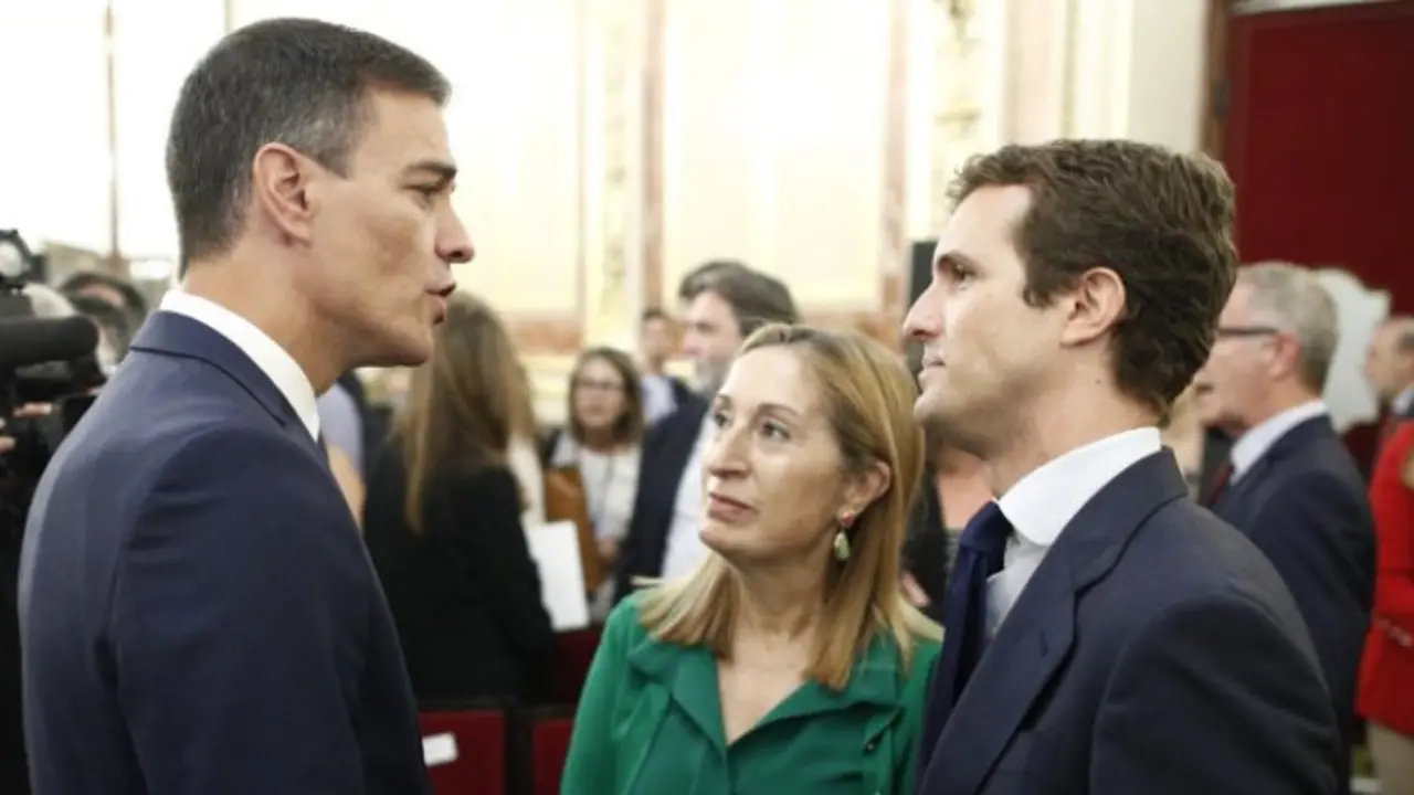 Pedro S&aacute;nchez, presidente del Gobierno, y Pablo Casado, l&iacute;der del PP. / RR SS.