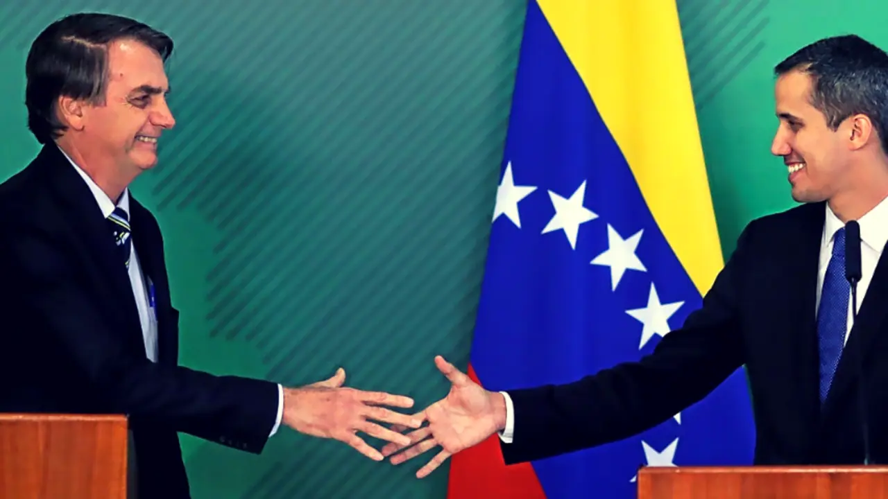 Jair Bolsonaro, presidente de Brasil; y Juan Guaido, presidente encargado de Venezuela. RR SS (2)
