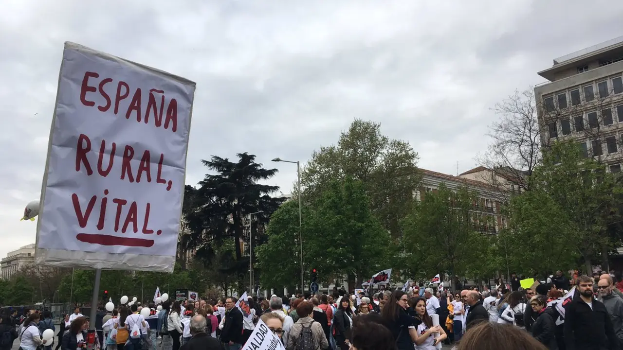 Manifestaci&oacute;n en Madrid para protestar contra la llamada #Espa&ntilde;aVaciada. / Twitter