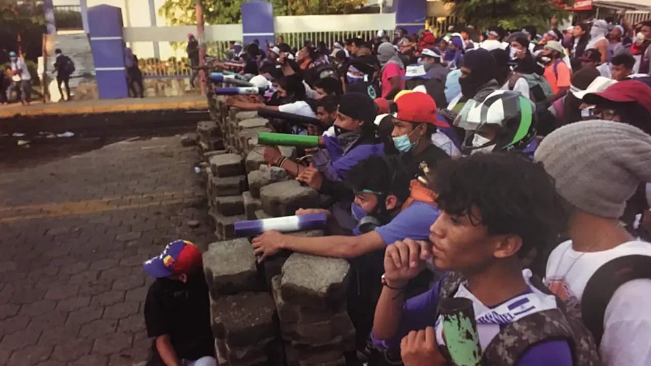 Manifestantes en Nicaragua. / Mundiario