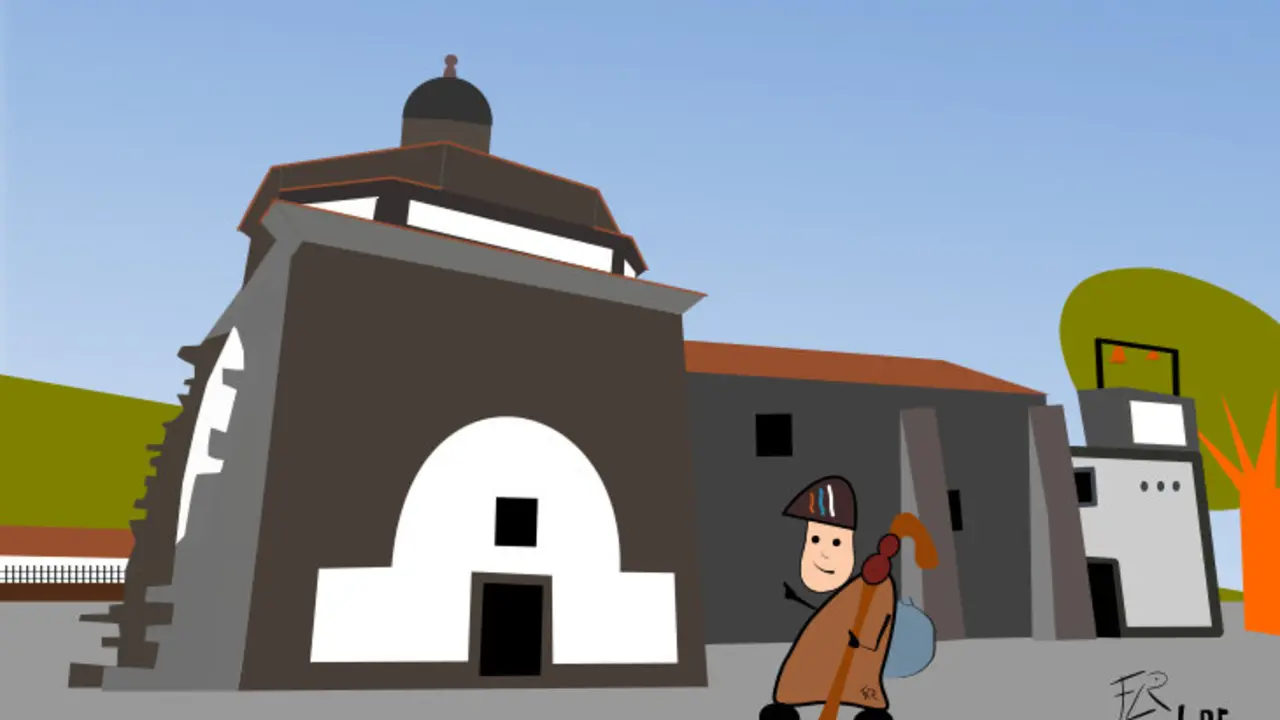 Peregrino en Santa Minia de Brión. / FrAn LaREo para Mundiario