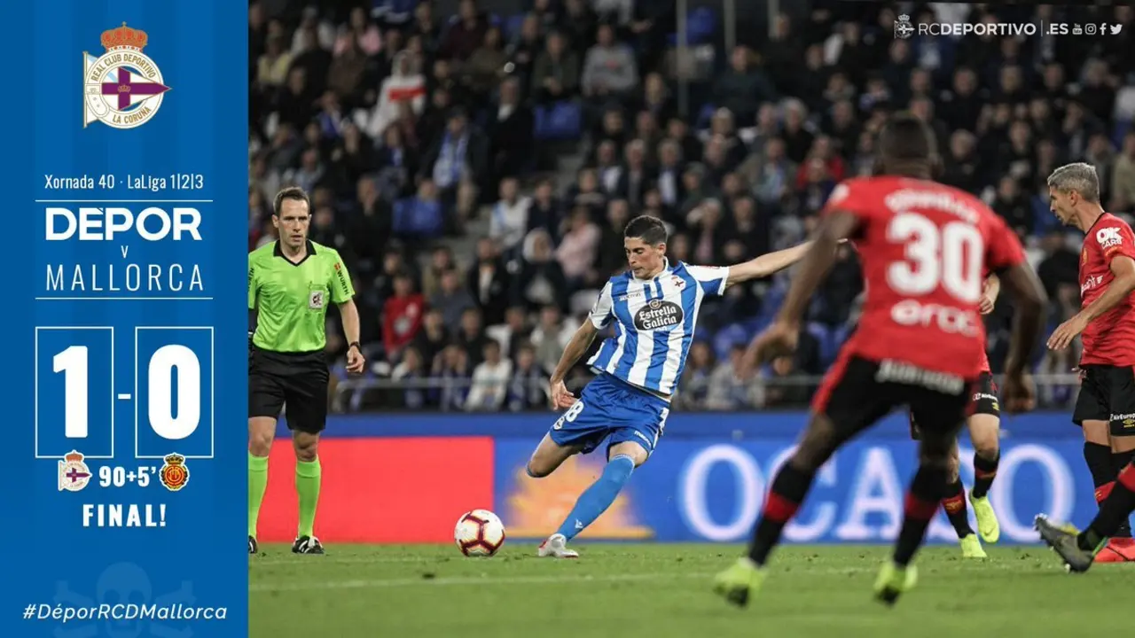 Carlos Fern&aacute;ndez, autor del gol de penalti. / RCD