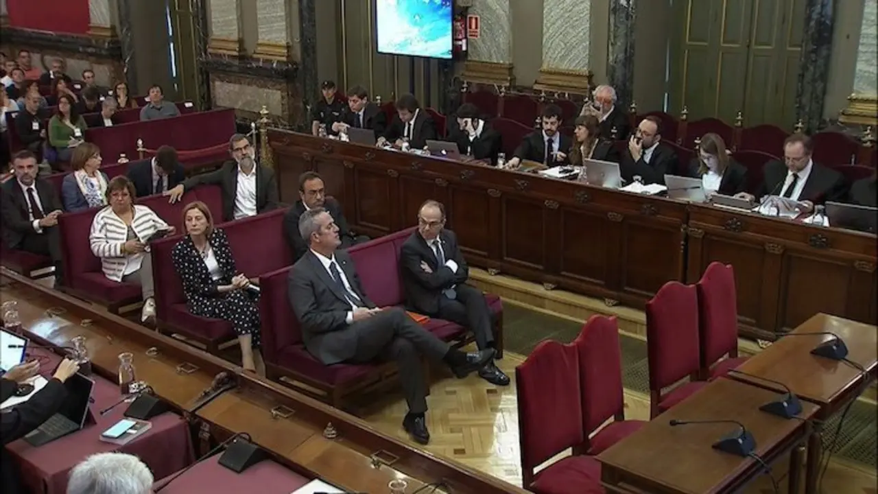 Imagen del juicio del procés en el Tribunal Supremo. / Twitter