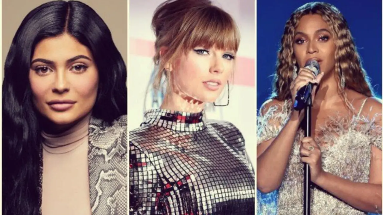 Kylie Jenner, empresaria; Taylor Swift, cantante; Beyonc&eacute;, cantante. RR SS