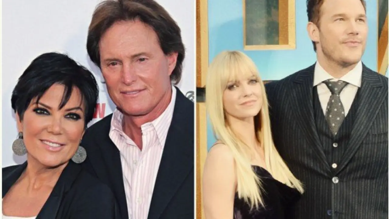 Bruce y Kris Jenner; Anna Faris y Chris Pratt. RR SS