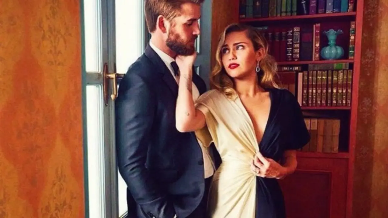 Miley Cyrus, cantante; y Liam Hemsworth, actor. Instagram.
