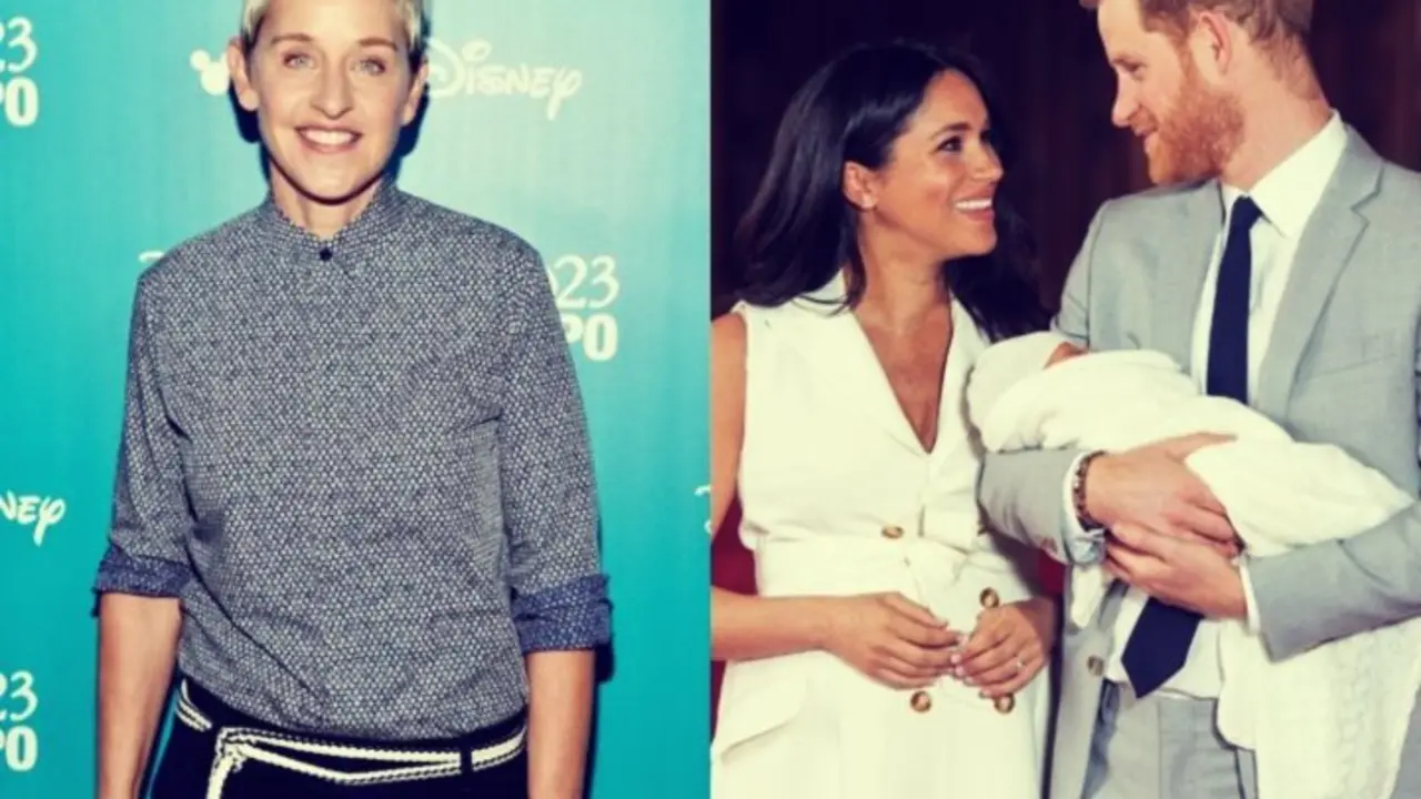 Ellen DeGeneres, presentadora; Meghan y Harry, duques de Sussex. RR SS