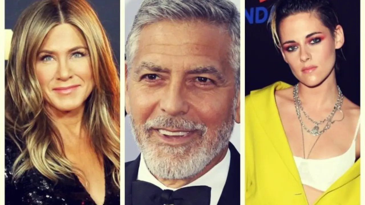 Jennifer Aniston, George Clooney y Kristen Stewart, actores. RR SS.