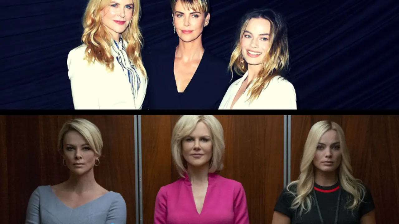 Nicole Kidman, actriz; Charlize Theron, actriz; y Margot Robbie, actriz. RR SS.