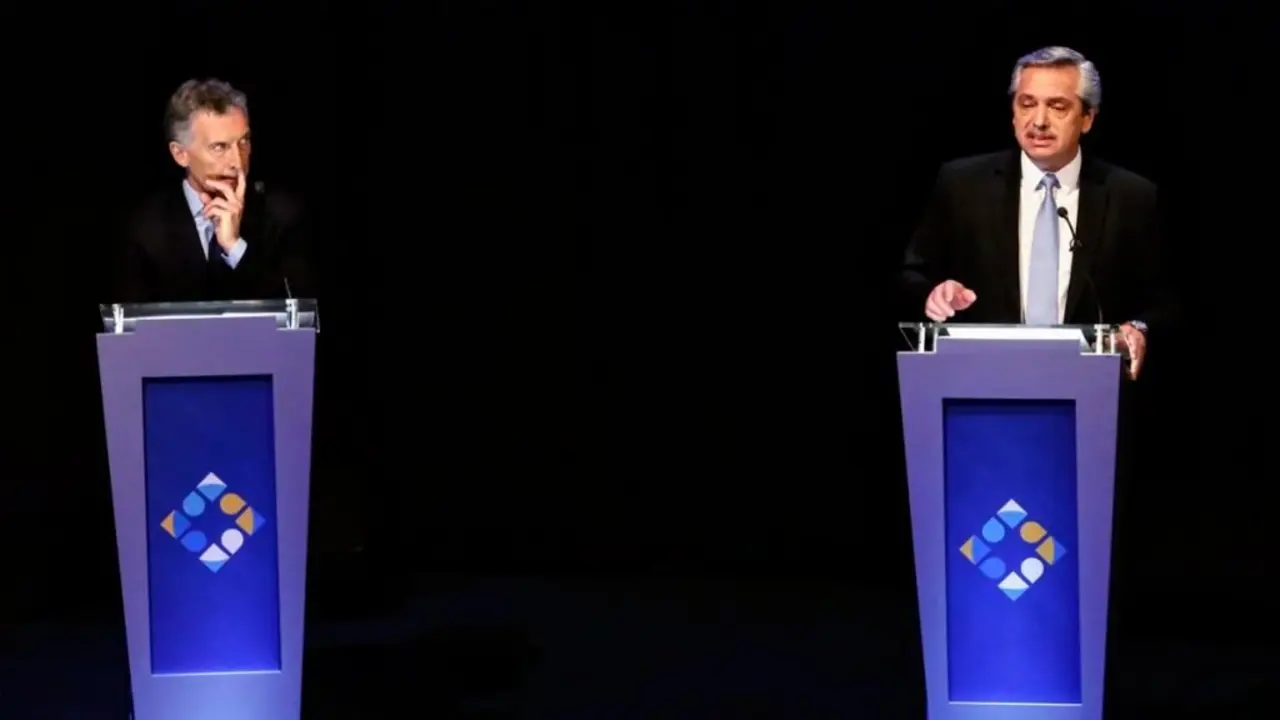 Macri y Fern&aacute;ndez en el &uacute;ltimo debate presidencial en Argentina - Twitter
