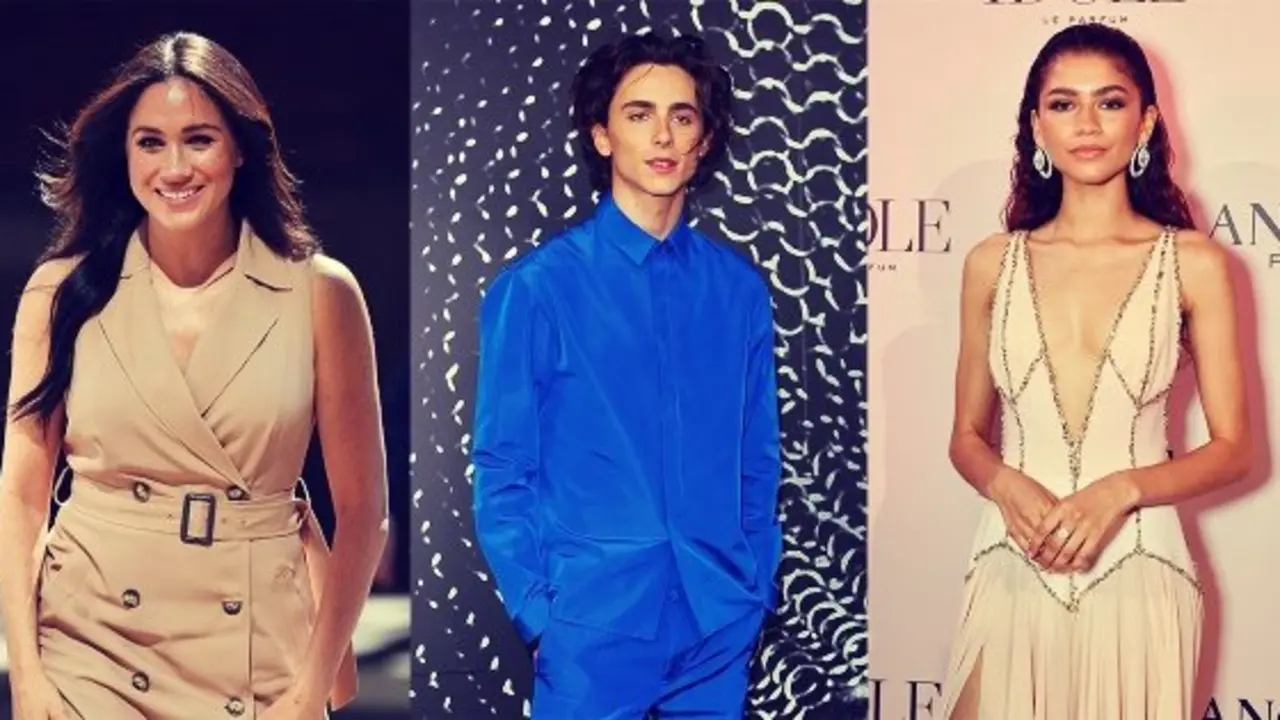 Meghan Markle, duquesa de Sussex; Timothee Chalamet, actor; Zendaya, actriz. RR SS