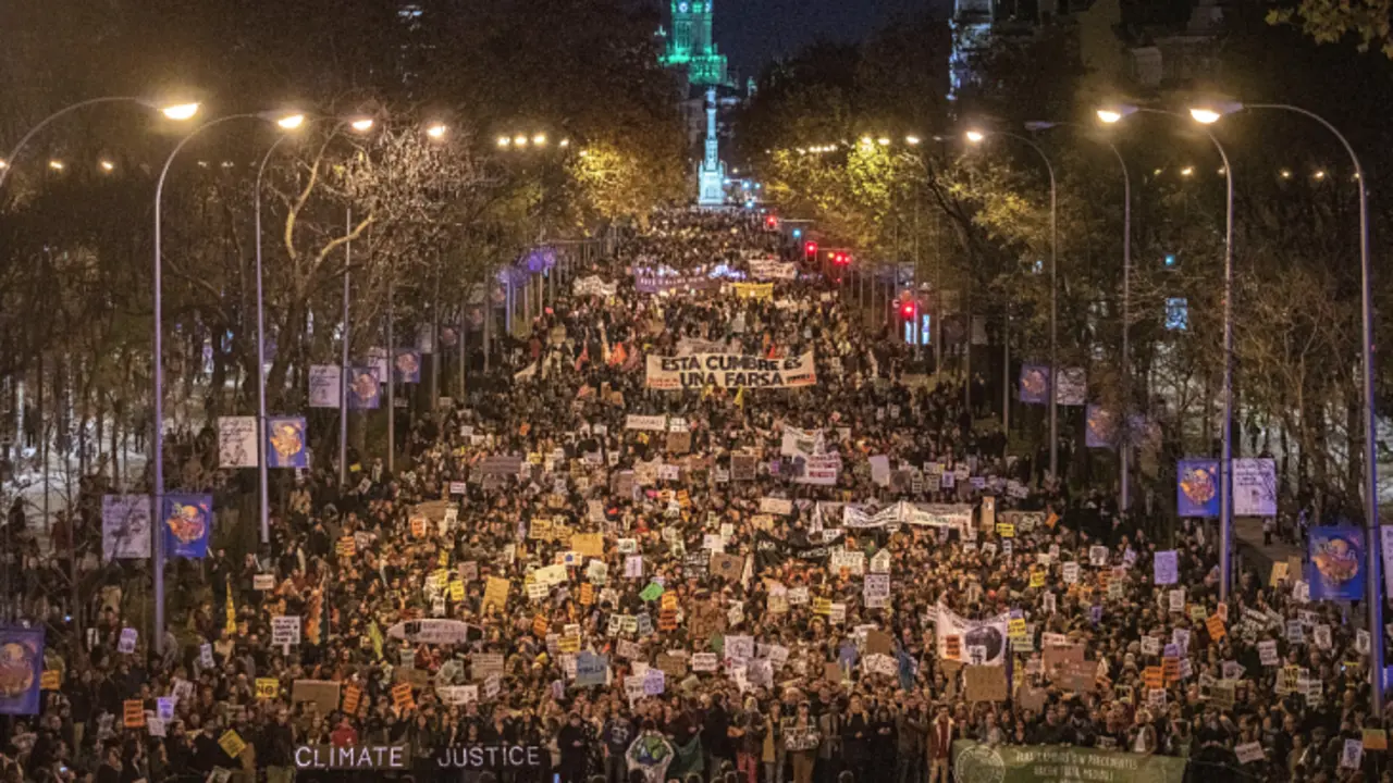 Marcha por el clima en Madrid. / Twitter