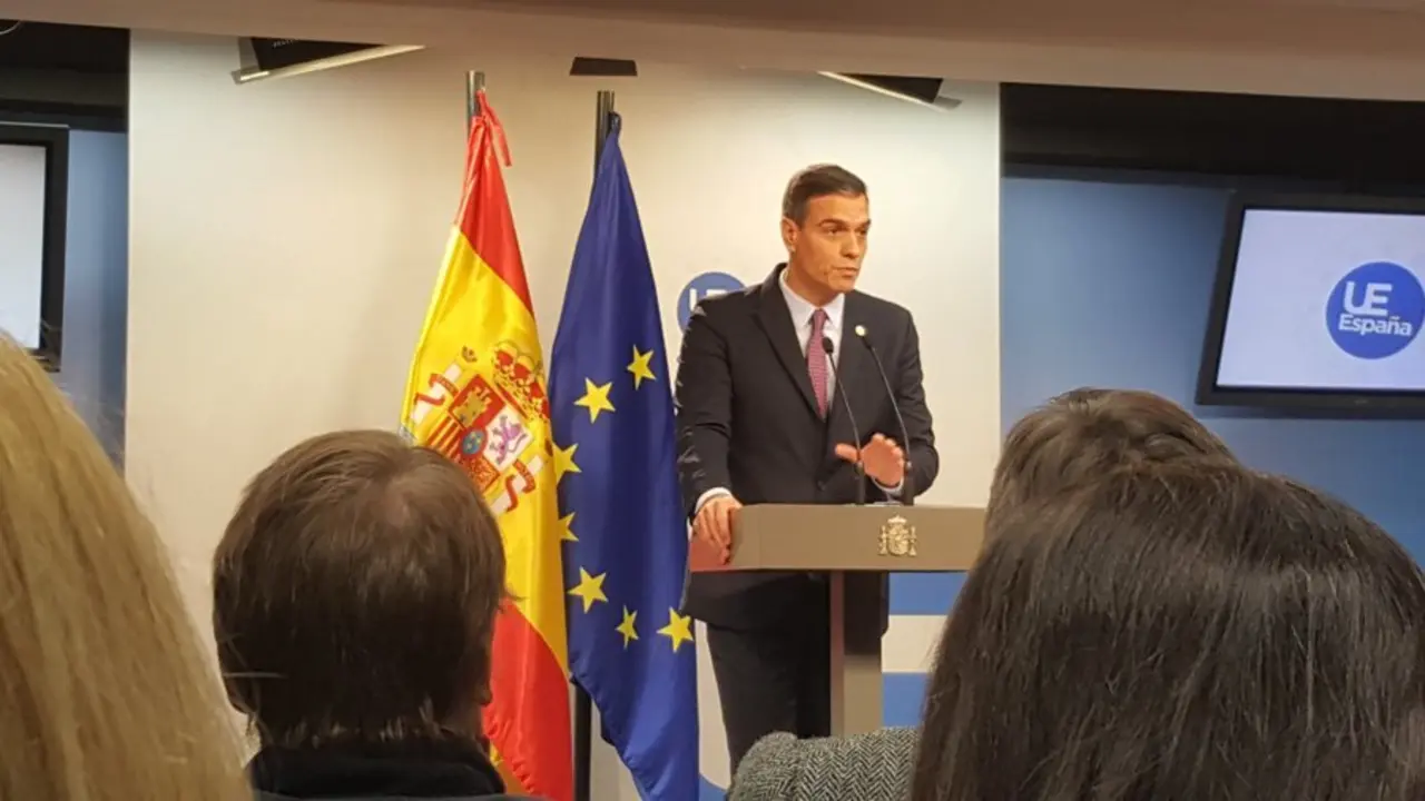Pedro S&aacute;nchez en Bruselas./ RRSS