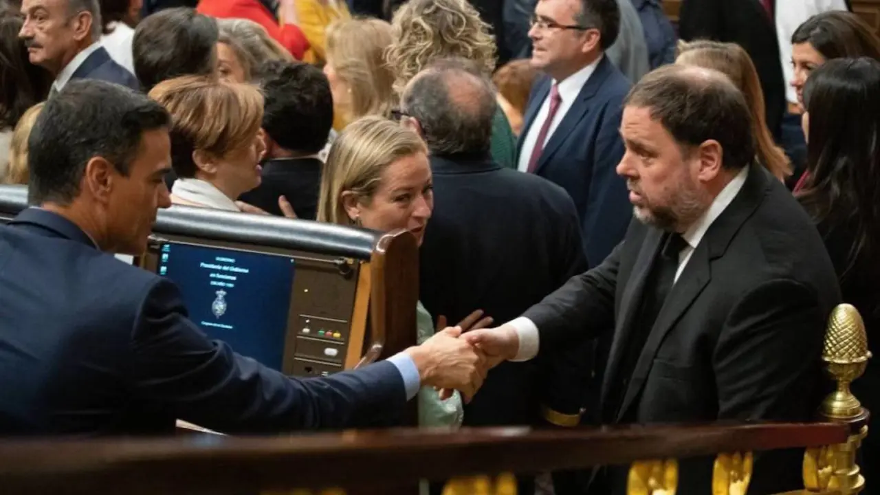 Pedro Sánchez y Junqueras en una imagen de archivo.