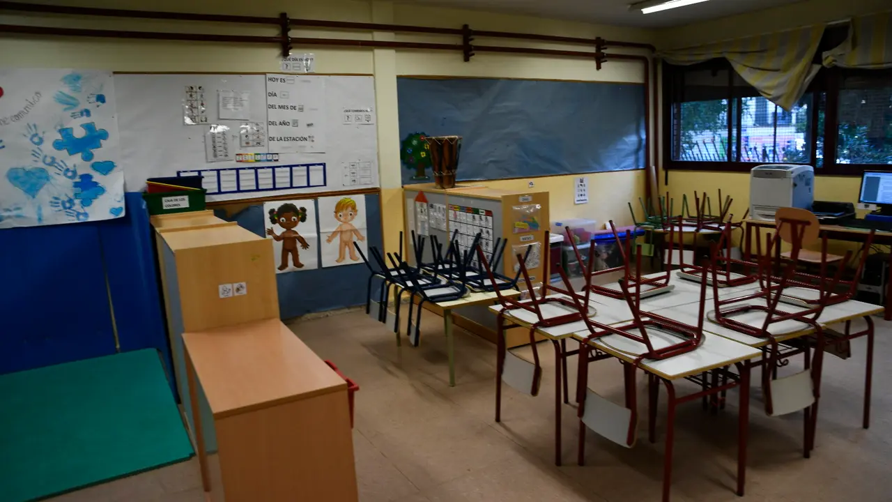 Un sal&oacute;n de clases vac&iacute;o. / Mundiario