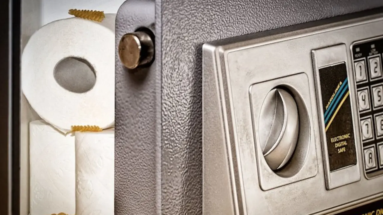 Papel higiénico dentro de una caja fuerte. / Pixabay