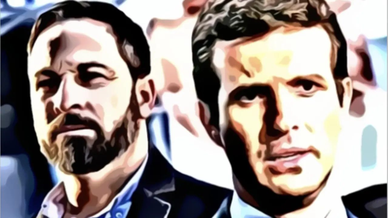 Santiago Abascal y Pablo Casado. / Mundiario