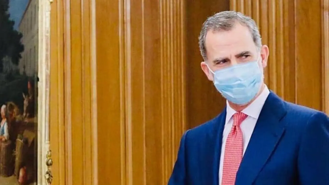 Felipe VI usando una mascarilla. / Instagram